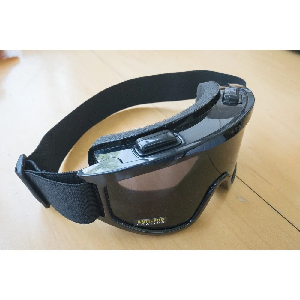 Global Vision Safety Goggles Unisex OSFM Black UV400 Anti-Fog ANSI Z87.1+ Poly